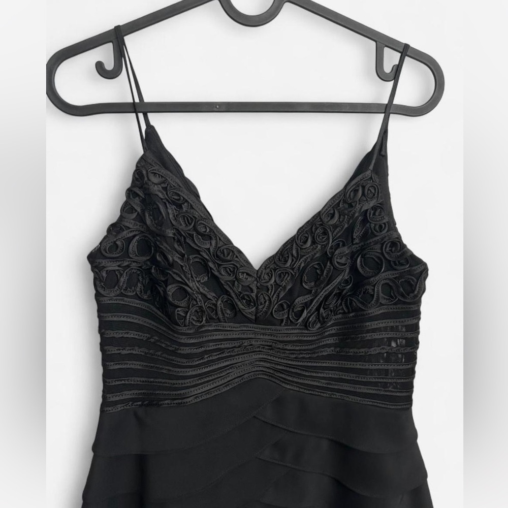 Cache Black Tiered Spaghetti Strap Mini Dress Siz… - image 2